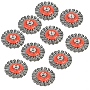 AAIN 10 Pcs 4 Inch Twist Knotted Wire Wheel Brush for Angle Grinder AAIN 10 Pcs 4 Inch Twist Knotted Wire Wheel Brush for Angle Grinder