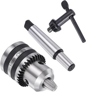 Keyed Drill Chuck Set 1-16mm (1/16"-5/8") with MT3 Shank, High Carbon Steel Keyed Drill Chuck Set 1-16mm (1/16"-5/8") with MT3 Shank, High Carbon Steel