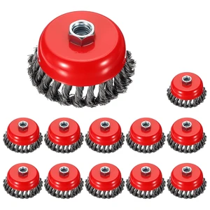 12 Pcs 4 Inch Wire Cup Brush for Grinder, 5/8"-11 Arbor 12 Pcs 4 Inch Wire Cup Brush for Grinder, 5/8"-11 Arbor
