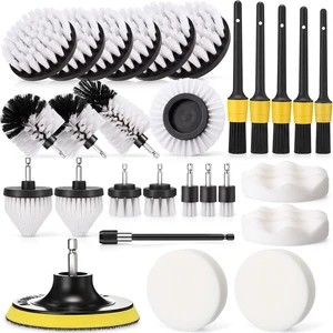 28 Pcs Drill Brush Attachment Set, Power Scrub Brushes (White) 28 Pcs Drill Brush Attachment Set, Power Scrub Brushes (White)