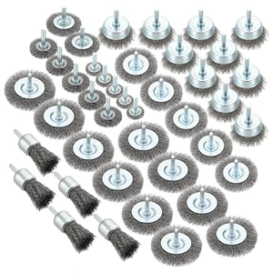 42 Pack Wire Wheel Cup & Pen Brush Set for Drill with 1/4" Shank 42 Pack Wire Wheel Cup & Pen Brush Set for Drill with 1/4" Shank