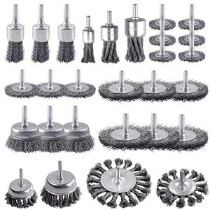 28 Pack Carbon Steel Wire Wheel & Twist Knot Cup Brush 28 Pack Carbon Steel Wire Wheel & Twist Knot Cup Brush