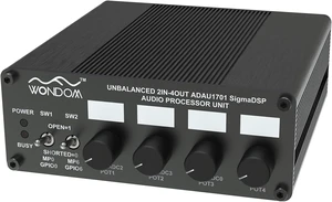 ADAU1701 DSP Preamp Tone Board 2.2/4.0 Crossover, 2-in 4-out with Treble, Bass & Volume Control, Supports SigmaStudio ADAU1701 DSP Preamp Tone Board 2.2/4.0 Crossover, 2-in 4-out with Treble, Bass & Volume Control, Supports SigmaStudio