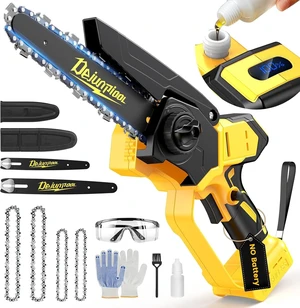 1200W Brushless Cordless Mini Chainsaw for DeWalt 20V MAX Battery, 6 & 8 Inch Handheld Pruning Saw with Auto Oiler, Gift for Men, Husbands & Fathers (Tool Only) 1200W Brushless Cordless Mini Chainsaw for DeWalt 20V MAX Battery, 6 & 8 Inch Handheld Pruning Saw with Auto Oiler, Gift for Men, Husbands & Fathers (Tool Only)
