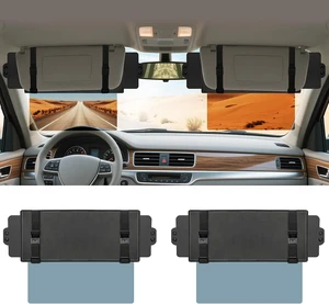 Polarized Sun Visor Extender with Anti-Glare Lens Blocks UV & Sunlight, Adjustable Car Sun Blocker for Safe Driving (2 Pack) Polarized Sun Visor Extender with Anti-Glare Lens Blocks UV & Sunlight, Adjustable Car Sun Blocker for Safe Driving (2 Pack)