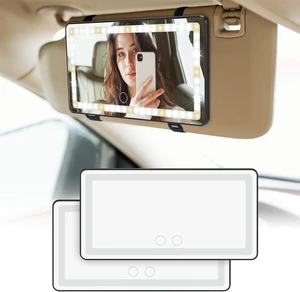 Car Sun Visor Vanity Mirror with Lights, 3 Light Modes & 60 LEDs, Dimmable Touch Control for Truck & SUV Car Sun Visor Vanity Mirror with Lights, 3 Light Modes & 60 LEDs, Dimmable Touch Control for Truck & SUV