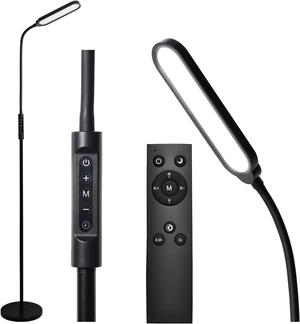 CRI95+ 18W 3000LM Floor Lamp for Living Room 3 Color Temps, Gooseneck Adjustable Dimmable Standing Lamp with Remote & Touch Control for Bedroom, Office, Tattoo Light CRI95+ 18W 3000LM Floor Lamp for Living Room 3 Color Temps, Gooseneck Adjustable Dimmable Standing Lamp with Remote & Touch Control for Bedroom, Office, Tattoo Light
