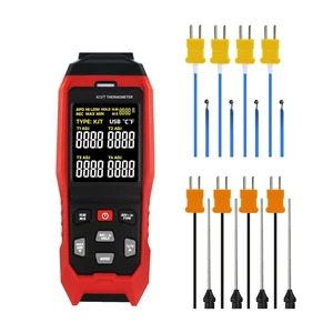 4-Channel K/J/T Thermocouple Thermometer Data Logger, -328~2501 Industrial High/Low HVAC USB Temperature Meter with ADJ Compensation & 8 K-Type Probes 4-Channel K/J/T Thermocouple Thermometer Data Logger, -328~2501 Industrial High/Low HVAC USB Temperature Meter with ADJ Compensation & 8 K-Type Probes
