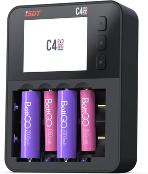 C4 EVO Smart Battery Charger Tester for AA, AAA & 18650 Ni-MH/Zn Li-Ion C4 EVO Smart Battery Charger Tester for AA, AAA & 18650 Ni-MH/Zn Li-Ion