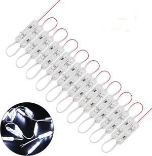 100 PCS Waterproof Super-Bright White LED Module Strip Lights, 53FT DC12V 3-LED Module for Letter/Advertising Signs with Tape Adhesive Back 100 PCS Waterproof Super-Bright White LED Module Strip Lights, 53FT DC12V 3-LED Module for Letter/Advertising Signs with Tape Adhesive Back