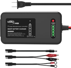 ULTRAPOWER 14.6V 4A LiFePO4 Battery Charger Smart Lithium Charger with 4-LED Indicator for Cars, Motorcycles, Golf Trolley, UAV, Fishing Boat & Deep-Cycle Batteries (ETL Listed) ULTRAPOWER 14.6V 4A LiFePO4 Battery Charger Smart Lithium Charger with 4-LED Indicator for Cars, Motorcycles, Golf Trolley, UAV, Fishing Boat & Deep-Cycle Batteries (ETL Listed)