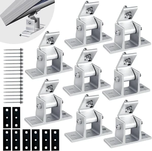 8 PCS Adjustable RV Solar Panel Mounting Brackets 1060° Tilt Roof Mount Kit for 400W & 500W Solar Panels 8 PCS Adjustable RV Solar Panel Mounting Brackets 1060° Tilt Roof Mount Kit for 400W & 500W Solar Panels