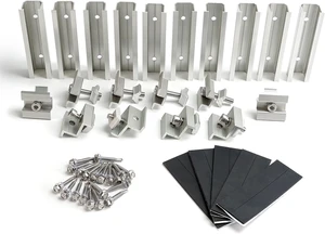 Solar Panel Mounting Kit Mid & End Clamps and Rails Solar Panel Mounting Kit Mid & End Clamps and Rails