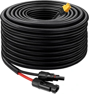 10AWG 30FT Solar to XT60 Adapter Cable Solar Panel to Battery for RV, Portable Power Station & Solar Generator 10AWG 30FT Solar to XT60 Adapter Cable Solar Panel to Battery for RV, Portable Power Station & Solar Generator