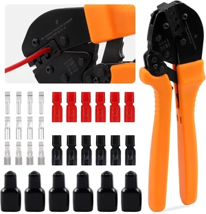 31-PCS Power Connector Crimper Assortment Kit Ratcheting Wire Crimper with 15A/30A/45A Connectors & Caps, Compatible with Anderson 31-PCS Power Connector Crimper Assortment Kit Ratcheting Wire Crimper with 15A/30A/45A Connectors & Caps, Compatible with Anderson