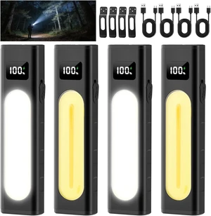 4P Rechargeable Flashlights with Built-in Non-Detachable Battery 4P Rechargeable Flashlights with Built-in Non-Detachable Battery
