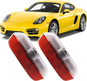 2 PCS Never-Fade Car LED Door Logo Lights Ghost LED Projector Courtesy Step Shadow Light, Compatible with Cayenne/Macan/911/Cayman/718 Boxster (White+Gold, Style 1) 2 PCS Never-Fade Car LED Door Logo Lights Ghost LED Projector Courtesy Step Shadow Light, Compatible with Cayenne/Macan/911/Cayman/718 Boxster (White+Gold, Style 1)