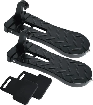 2 PCS Black Aluminum Car Door Step for Roof Access with Latch Protector 2 PCS Black Aluminum Car Door Step for Roof Access with Latch Protector