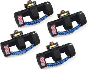 Blue Roll Bar Grab Handles with Light for Jeep Wrangler TJ/JK/JL Blue Roll Bar Grab Handles with Light for Jeep Wrangler TJ/JK/JL