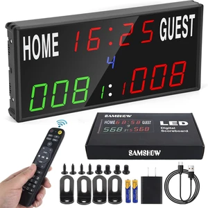 Portable LED Electronic Scoreboard with Remote Score Keeper Portable LED Electronic Scoreboard with Remote Score Keeper