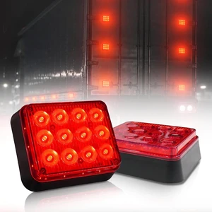 2 PCS 12-LED Emergency Magnetic Red Strobe Lights 2 PCS 12-LED Emergency Magnetic Red Strobe Lights