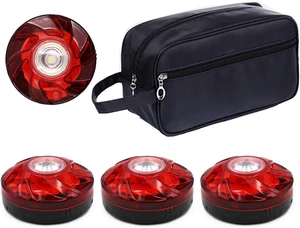 LED Emergency Flare Beacon Auto Roadside Safety Warning Strobe Light with Magnetic Base for Vehicle (Red 4) LED Emergency Flare Beacon Auto Roadside Safety Warning Strobe Light with Magnetic Base for Vehicle (Red 4)