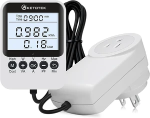 Watt Meter Plug Backlit Power Meter with Upgraded Electricity Usage Monitor, Overload Protection, Cable-Connected Display for Home Electrical Monitoring Watt Meter Plug Backlit Power Meter with Upgraded Electricity Usage Monitor, Overload Protection, Cable-Connected Display for Home Electrical Monitoring
