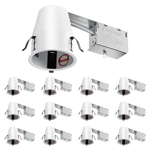 12-Pack 4-Inch Remodel Recessed Lighting Housing, Can Light Housing 12-Pack 4-Inch Remodel Recessed Lighting Housing, Can Light Housing