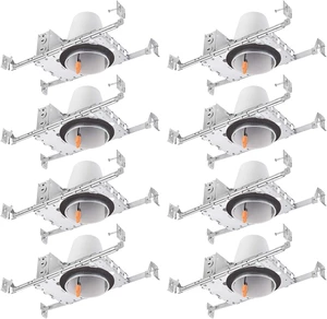 4-Inch New Construction Recessed Can, Air Tight UL-Listed, 8-Pack 4-Inch New Construction Recessed Can, Air Tight UL-Listed, 8-Pack
