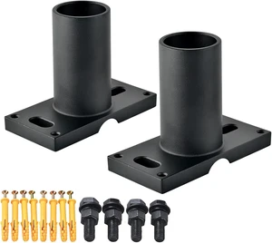 Slip Fitter Wall Mount Bracket Adapter, Black, 2 Pack Slip Fitter Wall Mount Bracket Adapter, Black, 2 Pack