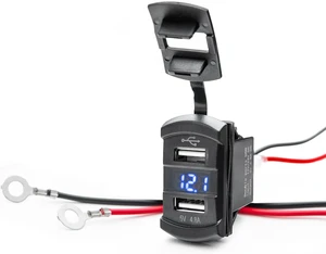 12V USB Outlet Charger with Voltmeter for UTV/ATV 12V USB Outlet Charger with Voltmeter for UTV/ATV