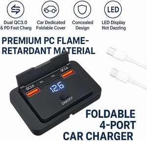 96W 12V USB Outlet Wall Mount Panel, Dual 36W PD & Dual QC3.0 18W Charger Socket with Waterproof Switch, Surface Mount for RV/Boat/Truck/ATV/Marine (4 Pack) 96W 12V USB Outlet Wall Mount Panel, Dual 36W PD & Dual QC3.0 18W Charger Socket with Waterproof Switch, Surface Mount for RV/Boat/Truck/ATV/Marine (4 Pack)