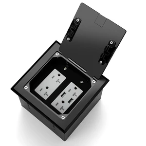 Recessed Floor Outlet with 4 * 20 Amp Tamper-Resistant Receptacles Recessed Floor Outlet with 4 * 20 Amp Tamper-Resistant Receptacles