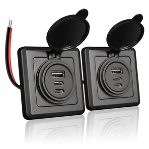 3-Port RV USB Wall Outlet, Dual USB-C & USB-A 12V Fast Charging 3-Port RV USB Wall Outlet, Dual USB-C & USB-A 12V Fast Charging