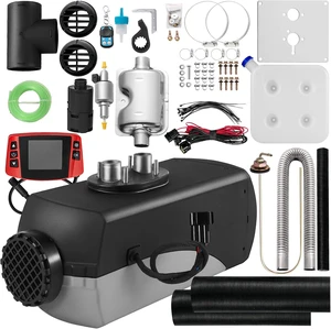 8KW 12V Diesel Parking Air Heater with 15L Tank, Muffler, LCD Thermostat Monitor & Remote Control for Bus, Boat & Motorhome 8KW 12V Diesel Parking Air Heater with 15L Tank, Muffler, LCD Thermostat Monitor & Remote Control for Bus, Boat & Motorhome