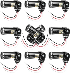 10 Pack Dusk to Dawn Photocell Day/Night Sensor, 110V/120V/220V/240V Input, UL Listed, IP65 Water-Resistant for Outdoor Lights (10) 10 Pack Dusk to Dawn Photocell Day/Night Sensor, 110V/120V/220V/240V Input, UL Listed, IP65 Water-Resistant for Outdoor Lights (10)