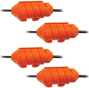 Cord Connect Water-Tight Outdoor Extension Cord Lock Housing, Protects Holiday Light Plugs, Orange (4 Pack) Cord Connect Water-Tight Outdoor Extension Cord Lock Housing, Protects Holiday Light Plugs, Orange (4 Pack)