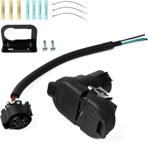 7-Way Trailer Tow Hitch Connector Receptacle Harness Installation Kit 7-Way Trailer Tow Hitch Connector Receptacle Harness Installation Kit