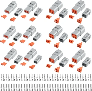 120 PCS Deutsch DTP Connector Kit, 2/4 Pin, 12 Sets 120 PCS Deutsch DTP Connector Kit, 2/4 Pin, 12 Sets