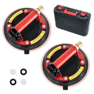 2 Pack 8" Glass Suction Cups with Metal Handle & Brass Pump, 480 lbs Load 2 Pack 8" Glass Suction Cups with Metal Handle & Brass Pump, 480 lbs Load