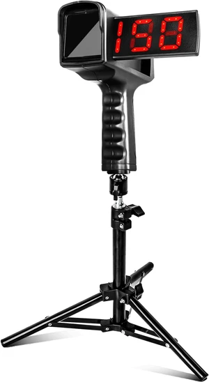 FITPLAY Baseball Radar Gun with Tripod & LED+LCD Large Display FITPLAY Baseball Radar Gun with Tripod & LED+LCD Large Display