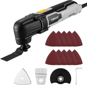 2.5-Amp Corded Oscillating Multi Tool, 3000-22000 RPM 6-Speed Control, 3° Oscillation Angle, Soft-Grip Saw for Wood/Plastic/Metal 2.5-Amp Corded Oscillating Multi Tool, 3000-22000 RPM 6-Speed Control, 3° Oscillation Angle, Soft-Grip Saw for Wood/Plastic/Metal