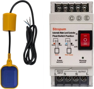 AC 220V Sump Pump Float Switch Controller, Automatic Water Level Relay with 9.8ft Float for Sewage Pump, Water Tank & Septic Tank, FL-4 AC 220V Sump Pump Float Switch Controller, Automatic Water Level Relay with 9.8ft Float for Sewage Pump, Water Tank & Septic Tank, FL-4
