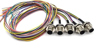 5Pcs M12 8-Pin A-Code Male Connector Cable, IP67 Waterproof Back Mount Unshielded Straight Aviation Socket, 60V 2A (0.5M/1.64ft) 5Pcs M12 8-Pin A-Code Male Connector Cable, IP67 Waterproof Back Mount Unshielded Straight Aviation Socket, 60V 2A (0.5M/1.64ft)