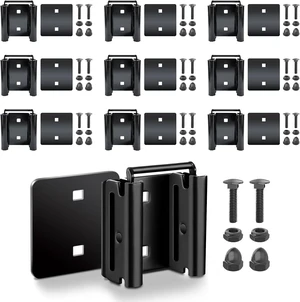 Double-Fitting E-Track Connectors with Square Plates, 10-Pack Double-Fitting E-Track Connectors with Square Plates, 10-Pack