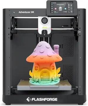 FLASHFORGE Adventurer 5M 3D Printer High Speed Max 600mm/s with Auto Leveling, 3-Second Nozzle Change, 220×220×220mm Printing, 280°C Direct Drive for Kids/Beginners/Home FLASHFORGE Adventurer 5M 3D Printer High Speed Max 600mm/s with Auto Leveling, 3-Second Nozzle Change, 220×220×220mm Printing, 280°C Direct Drive for Kids/Beginners/Home