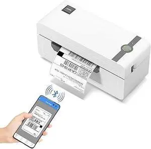 Bluetooth Thermal Shipping Label Printer Wireless 4x6 Shipping Label Printer, Compatible with Android, iPhone, Windows & Mac White Bluetooth Thermal Shipping Label Printer Wireless 4x6 Shipping Label Printer, Compatible with Android, iPhone, Windows & Mac White