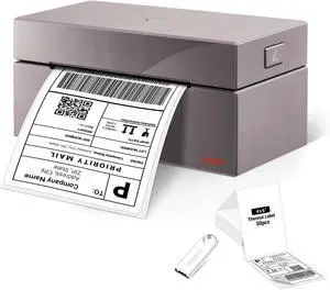 1 Thermal Shipping Label Printer, 4x6 Label Printer for Small Business, High Speed for Commercial Grade Shipping Packages, Support Windows, Mac, Chrome and Linux (USB Only) 1 Thermal Shipping Label Printer, 4x6 Label Printer for Small Business, High Speed for Commercial Grade Shipping Packages, Support Windows, Mac, Chrome and Linux (USB Only)