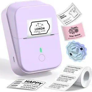 PM260 Label Maker Machine with Tape, 2 Inch Label Tape Maker Bluetooth Label Printer, Inkless Portable Label Maker for Home, Kitchen, School, Office Organization Purple PM260 Label Maker Machine with Tape, 2 Inch Label Tape Maker Bluetooth Label Printer, Inkless Portable Label Maker for Home, Kitchen, School, Office Organization Purple