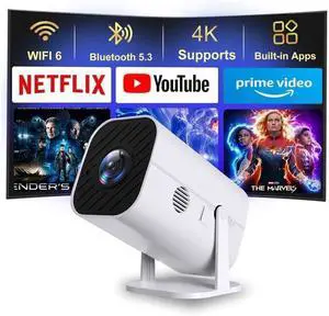 Mini Projector for iPhone, 1080P Projector for Bedroom (Built-in Bluetooth 5.3 And Speaker), Supports 4K, 210° Rotatable, Small Portable Projector, Compatible Smartphone/TV Stick/PS5/Computer/HDMI/USB Mini Projector for iPhone, 1080P Projector for Bedroom (Built-in Bluetooth 5.3 And Speaker), Supports 4K, 210° Rotatable, Small Portable Projector, Compatible Smartphone/TV Stick/PS5/Computer/HDMI/USB